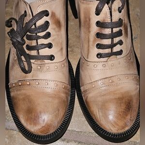 Josephine Oxford Burnished Natural Ran Leather Size 37